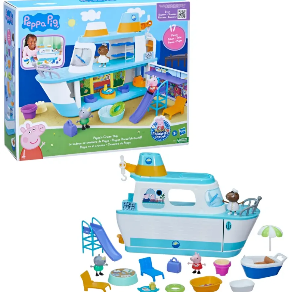 La Crociera Di Peppa Pig, Playset Di Peppa Pig Con 17 Pezzi, Giocattoli Per Eta Prescolare, Dai 3 Anni In Su