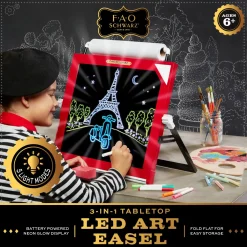 Lavagnetta 3 In 1 Con Led, Gessetti E Pennarelli