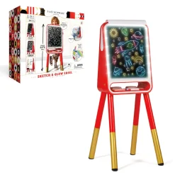 Lavagnetta Con Cavalletto Sketch & Glow 3-In-1 Art Studio