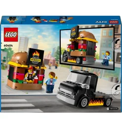 Lego City 60404 Furgone Degli Hamburger Giocattolo, Veicolo Per Bambini 5+ Anni, Camion Food Truck Con Accessori E 2 Minifigure