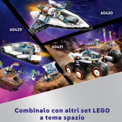 Lego City 60429 Navetta Spaziale E Scoperta Di Asteroidi, Gioco Per Bambini 4+ Con Astronave Giocattolo, Gru E 2 Minifigure
