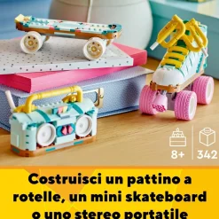 Lego Creator 31148 3In1 Pattino A Rotelle Retro Trasformabile In Mini Skateboard O Radio Giocattolo, Giochi Per Bambini 8+