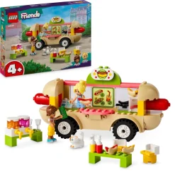 Lego Friends 42633 Food Truck Hot-Dog, Giochi Per Bambini 4+, Piccolo Camion Giocattolo Con Cucina, 2 Mini Bamboline E Gatto