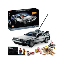 Lego Icons 10300 Macchina Del Tempo Ritorno Al Futuro, Set Modellino Delorean Da Costruire, Minifigure Di Doc E Marty Mcfly