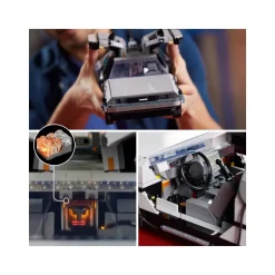 Lego Icons 10300 Macchina Del Tempo Ritorno Al Futuro, Set Modellino Delorean Da Costruire, Minifigure Di Doc E Marty Mcfly