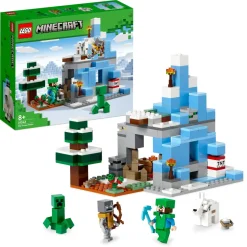 Lego Minecraft 21243 I Picchi Ghiacciati, Modellino Da Costruire Con Caverna E Personaggi Steve, Creeper E Capra, Idee Regalo