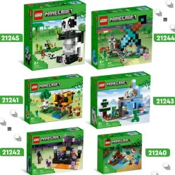 Lego Minecraft 21243 I Picchi Ghiacciati, Modellino Da Costruire Con Caverna E Personaggi Steve, Creeper E Capra, Idee Regalo
