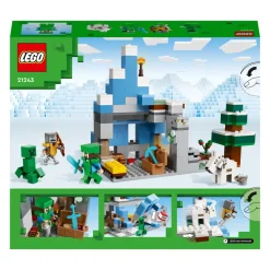 Lego Minecraft 21243 I Picchi Ghiacciati, Modellino Da Costruire Con Caverna E Personaggi Steve, Creeper E Capra, Idee Regalo