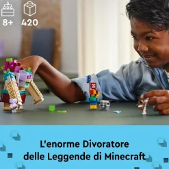 Lego Minecraft 21257 Legends Resa Dei Conti Con Il Divoratore, Gioco D'Azione Per Bambini Di 8+ Anni Con Personaggi Popolari