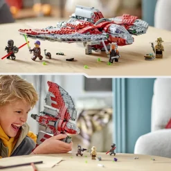 Lego Star Wars 75362 Shuttle Jedi T-6 Di Ahsoka Tano, Astronave Giocattolo Con 4 Minifigure, Regalo Della Serie Ahsoka