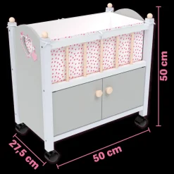Lettino Con Ruote In Legno