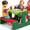 Little Tikes Tavolino Da Picnic Junior Per Bambini Fino A 4 Posti Per Giocare, Fare I Compiti & Costruire