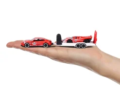 Majorette- Porsche Race Trailer Set, Auto Con Rimorchio