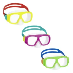 Maschera Aquanaut, 7-14 Anni, 3 Colori Assortiti, In Silicone Con Lenti In Policarbonato Protezione Uv