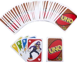 Mattel Games-Uno Gioco Di Carte Versione Super Mario Bros, 7+ Anni