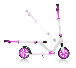 Monopattino Globber Nl 205 Ripiegabile Bianco E Rosa Adatto Per Bambini 7 -12 Anni