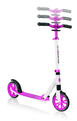 Monopattino Globber Nl 205 Ripiegabile Bianco E Rosa Adatto Per Bambini 7 -12 Anni