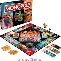 Monopoly The Super Mario Bros. Movie Edition, Gioco Da Tavolo Per Bambini E Bambine, Contiene La Pedina Di Bowser, Giochi Per Famiglie