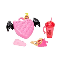 Monster High Draculaura, Bambola Con Accessori E Cucciolo Di Pipistrello, Snodata E Alla Moda Con Capelli Rosa E Neri, Giocattolo Per Bambini, 4+ Anni, Hhk51