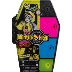 Monster High Segreti Da Brivido Neon Frights Frankie Stein, Playset Con Bambola, Abiti E Armadietto Per I Look