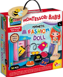 Montessori Baby Legno Magnetic Fashion Doll