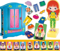 Montessori Baby Legno Magnetic Fashion Doll