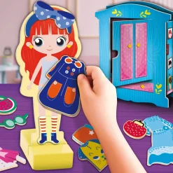 Montessori Baby Legno Magnetic Fashion Doll