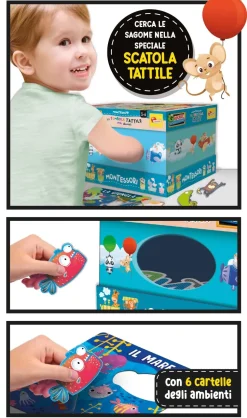 Montessori Tombola Tattile Degli Animali