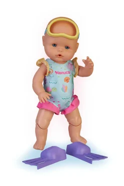 Nenuco Impara Ad Immergersi, Bambola Da 35 Cm Con Corpo Rigido E Costume Da Bagno.Nuotera Per Davvero. Per Bambine/I Da 2 Anni