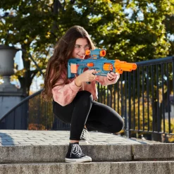 Nerf Elite 2.0 Eaglepoint Rd-8, Blaster Con Tamburo Da 8 Dardi, Mirino E Canna Staccabili