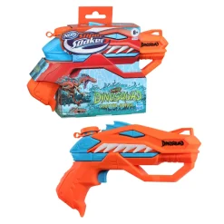 Nerf Super Soaker Dinosquad Raptor-Surge, Blaster Ad Acqua Con Spruzzo A Grilletto