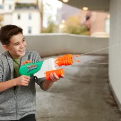 Nerf Super Soaker Hydro Frenzy, Blaster Ad Acqua 3-In-1, Con Bocchetta Regolabile E 2 Tubi Lancia-Acqua