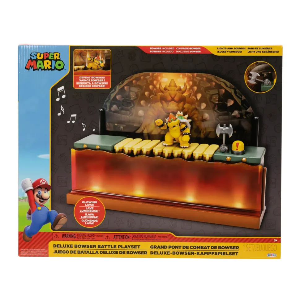 Nintendo Playset Battaglia Di Bowser Deluxe. Con Personaggio Esclusivo!