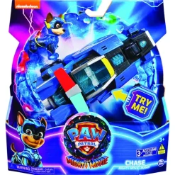 Paw Patrol, Veicolo Della Polizia Di Chase A Tema Paw Patrol: Il Super Film, Con Luci E Suoni, Giochi Paw Patrol Per Bambini E Bambine, 3+ Anni