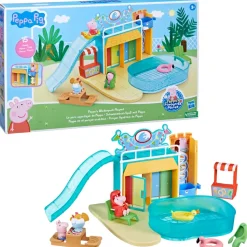 Peppa Pig, Playset Acquapark, Playset Con 15 Pezzi, Giocattoli Per L'Eta Prescolare