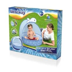 Piscina Balenottera Pop-Up Con Copertura, Cm. 78X68X60