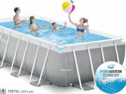 Piscina Prisma Metal Frame 488X244X107 Cm Con Pompa Filtro,Scaletta,Telo Base, Copertura