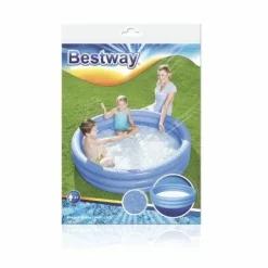 Piscina Tinta Unita A 3 Anelli Cm. 152 30, 2 Colori Assortiti, Effetto Ghiaccio