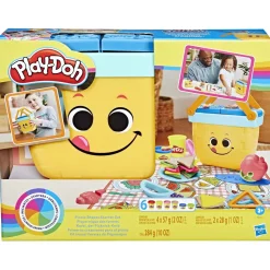 Play-Doh Il Mio Primo Picnic Delle Forme, 12 Strumenti E 6 Vasetti, Giocattoli Per Eta Prescolare