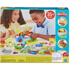 Play-Doh, Il Supermercato, Playset Con Registratore Di Cassa, Tappetino Da Gioco, 37 Strumenti E 10 Vasetti Di Pasta Modellabile, Per Bambini Dai 3 Anni In Su