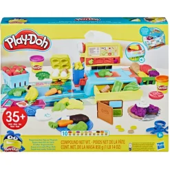 Play-Doh, Il Supermercato, Playset Con Registratore Di Cassa, Tappetino Da Gioco, 37 Strumenti E 10 Vasetti Di Pasta Modellabile, Per Bambini Dai 3 Anni In Su