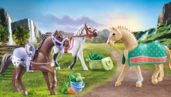 Playmobil 71356 Set 3 Cavalli Con Selle Per Bambini Dai 4 Anni In Su
