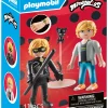 Playmobil Miraculous 71337: Adrien & Chat Noir Per Bambini Dai 4 Anni