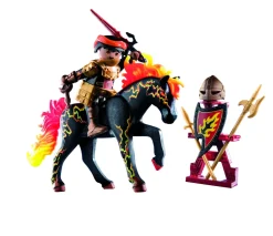 Playmobil Novelmore 71213 Guerrieri Di Burnham Cavaliere Di Fuoco, Giocattolo Per Bambini Dai 4 Anni In Su
