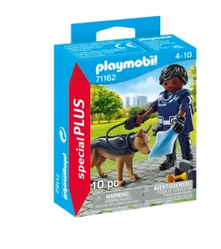 Playmobil Special Plus 71162 Agente Con Cane Poliziotto Per Bambini Dai 4 Anni In Su