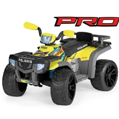 Polaris Sportsman Pro Citrus Peg Perego- L'Emozione Di Guidare Un Quad Elettrico Con Prestazioni Di Alto Livello Su Tutti I Terreni. Ruote Gommate E 2 Motori Silenziosi Con Una Potenza Di Ben 840W. 6 Anni +.