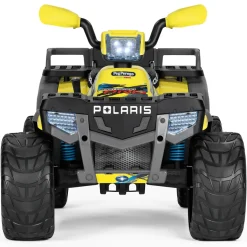 Polaris Sportsman Pro Citrus Peg Perego- L'Emozione Di Guidare Un Quad Elettrico Con Prestazioni Di Alto Livello Su Tutti I Terreni. Ruote Gommate E 2 Motori Silenziosi Con Una Potenza Di Ben 840W. 6 Anni +.