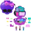 Polly Pocket Monster High Set Mostramiche, Playset Scuola Superiore Con 3 Micro Bambole Monster High E 10 Accessori Da Paura Inclusi