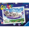 Ravensburger Creart Per Bambini, Kit Per Dipingere Con I Numeri, 9+, Serie D, Gattini Sull'Amaca