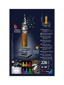 Ravensburger 3D Puzzle Big Ben Night Edition, Londra, 216 Pezzi, 10+ Anni